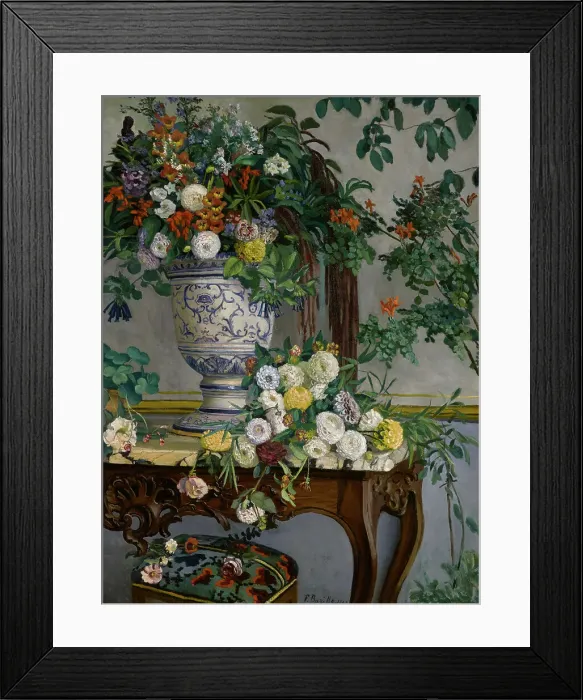 Framed Print : Fleurs, 1868. Creator: Bazille, Frédéric (1841-1870) Framed Print : Fleurs, 1868. Creator: Bazille, Frédéric (1841-1870)