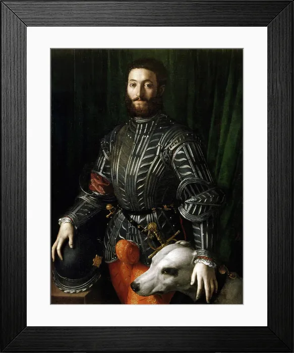 Framed Print : Portrait of Guidobaldo II della Rovere (1514-1574), 1531. Creator: Bronzino, Agnolo (1503-1572)