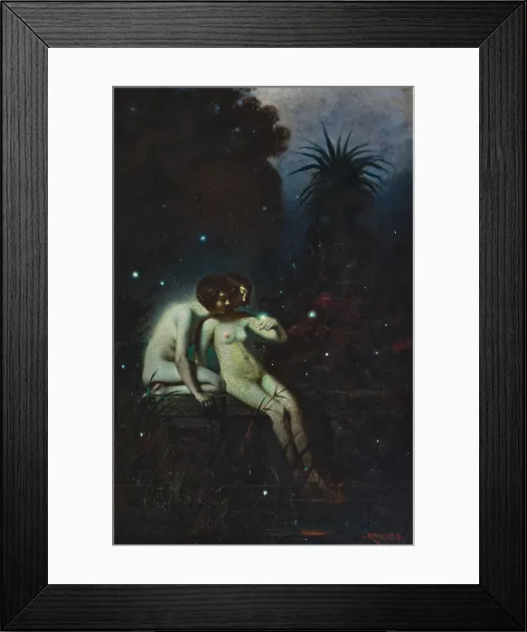 Framed Print : Fireflies. Creator: Kandler, Ludwig (1856-1927) Framed Print : Fireflies. Creator: Kandler, Ludwig (1856-1927)