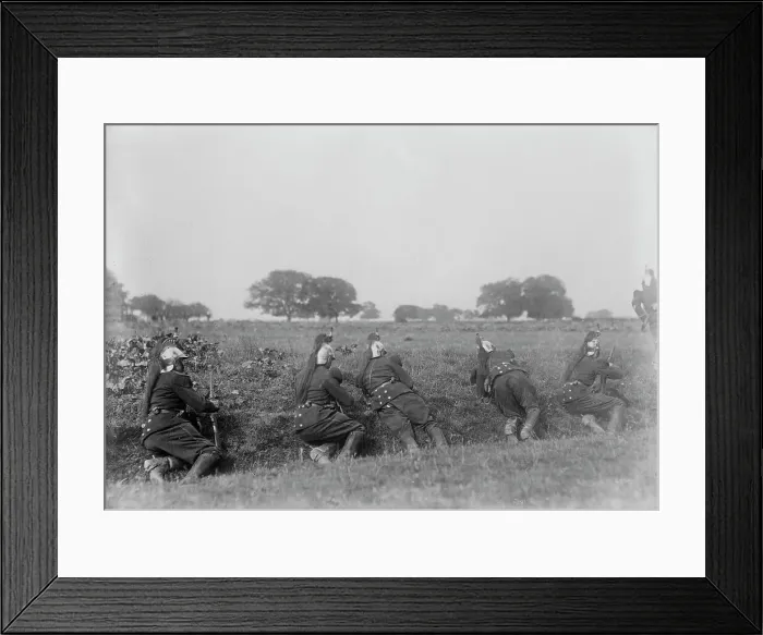 Framed Print : French Dragoons entrenched, between c1914 and c1915. Creator: Bain News Service Framed Print : French Dragoons entrenched, between c1914 and c1915. Creator: Bain News Service