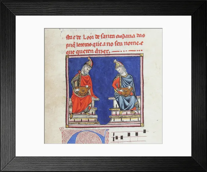 Framed Print : Illustration from the codex of the Cantigas de Santa Maria, c. 1280. Creator: Anonymous Framed Print : Illustration from the codex of the Cantigas de Santa Maria, c. 1280. Creator: Anonymous