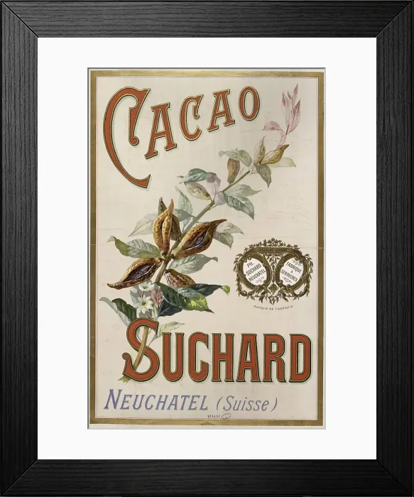 Framed Print : Cacao Suchard, Neuchâtel, 1892. Creator: Anonymous Framed Print : Cacao Suchard, Neuchâtel, 1892. Creator: Anonymous