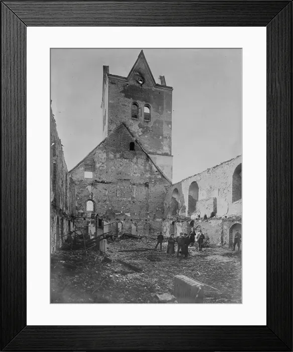 Framed Print : Church in Neidenburg destroyed by Russians, between 1914 and c1915. Creator: Bain News Service Framed Print : Church in Neidenburg destroyed by Russians, between 1914 and c1915. Creator: Bain News Service