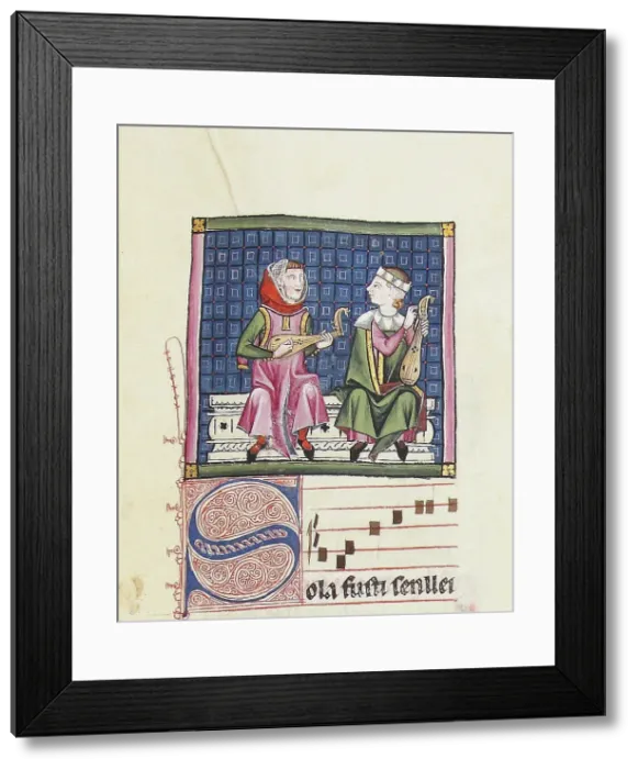 Framed Print : Illustration from the codex of the Cantigas de Santa Maria, c. 1280. Creator: Anonymous Framed Print : Illustration from the codex of the Cantigas de Santa Maria, c. 1280. Creator: Anonymous