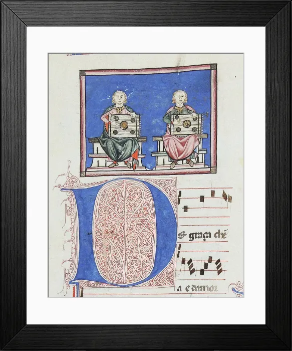 Framed Print : Illustration from the codex of the Cantigas de Santa Maria, c. 1280. Creator: Anonymous Framed Print : Illustration from the codex of the Cantigas de Santa Maria, c. 1280. Creator: Anonymous