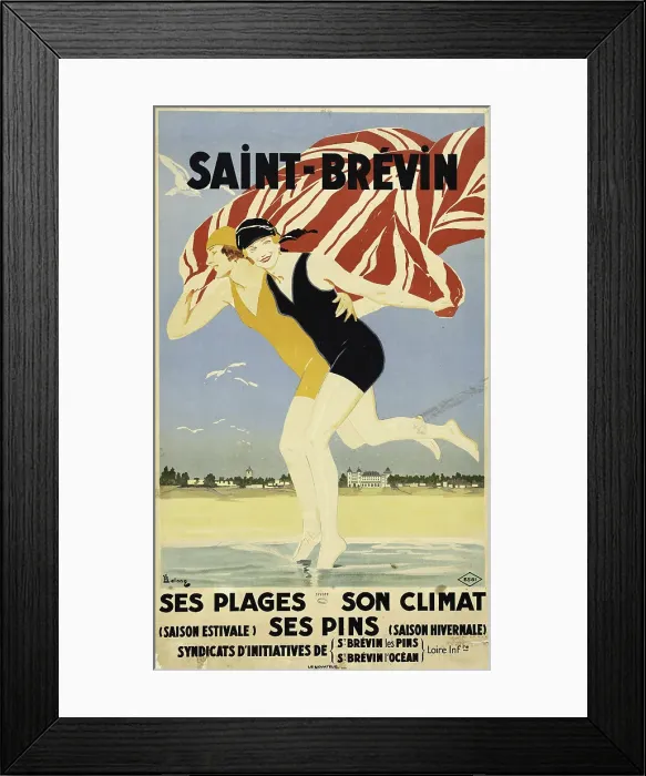 Framed Print : Saint-Brévin, ses plages, son climat, c. 1930. Creator: Lelong, René (1871-1933) Framed Print : Saint-Brévin, ses plages, son climat, c. 1930. Creator: Lelong, René (1871-1933)