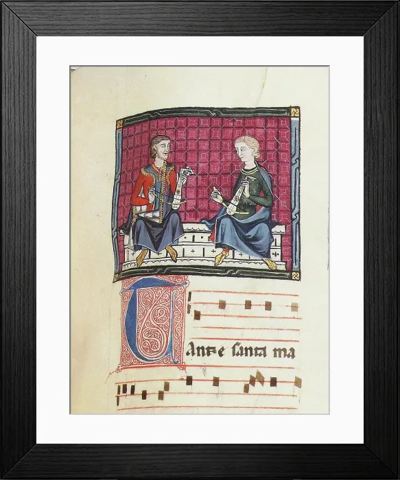Framed Print : Illustration from the codex of the Cantigas de Santa Maria, c. 1280. Creator: Anonymous Framed Print : Illustration from the codex of the Cantigas de Santa Maria, c. 1280. Creator: Anonymous