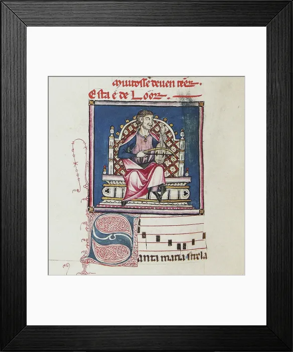 Framed Print : Illustration from the codex of the Cantigas de Santa Maria, c. 1280. Creator: Anonymous Framed Print : Illustration from the codex of the Cantigas de Santa Maria, c. 1280. Creator: Anonymous