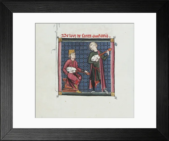 Framed Print : Illustration from the codex of the Cantigas de Santa Maria, c. 1280. Creator: Anonymous Framed Print : Illustration from the codex of the Cantigas de Santa Maria, c. 1280. Creator: Anonymous