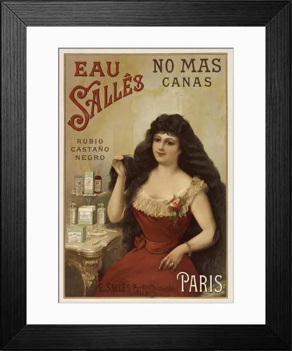 Framed Print : Eau Sallês. E. Sallês, parfumeur, 1894. Creator: Anonymous Framed Print : Eau Sallês. E. Sallês, parfumeur, 1894. Creator: Anonymous
