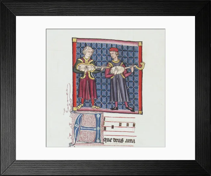 Framed Print : Illustration from the codex of the Cantigas de Santa Maria, c. 1280. Creator: Anonymous Framed Print : Illustration from the codex of the Cantigas de Santa Maria, c. 1280. Creator: Anonymous