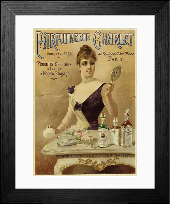 Framed Print : Parfumerie Charlet, 1893. Creator: Anonymous Framed Print : Parfumerie Charlet, 1893. Creator: Anonymous