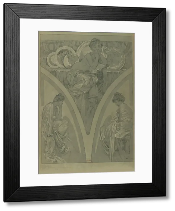 Framed Print : Figures décoratives, 1902. Creator: Mucha, Alfons Marie (1860-1939) Framed Print : Figures décoratives, 1902. Creator: Mucha, Alfons Marie (1860-1939)