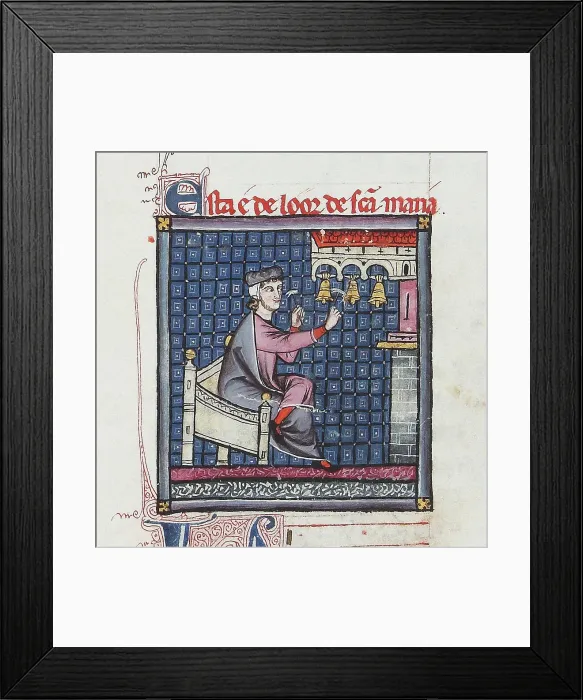 Framed Print : Illustration from the codex of the Cantigas de Santa Maria, c. 1280. Creator: Anonymous Framed Print : Illustration from the codex of the Cantigas de Santa Maria, c. 1280. Creator: Anonymous