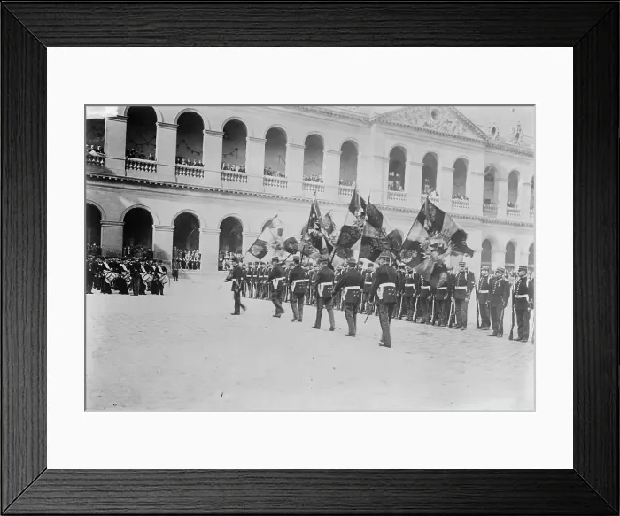 Framed Print : German flags received at Invalides, Paris, 27 Oct 1914. Creator: Bain News Service Framed Print : German flags received at Invalides, Paris, 27 Oct 1914. Creator: Bain News Service