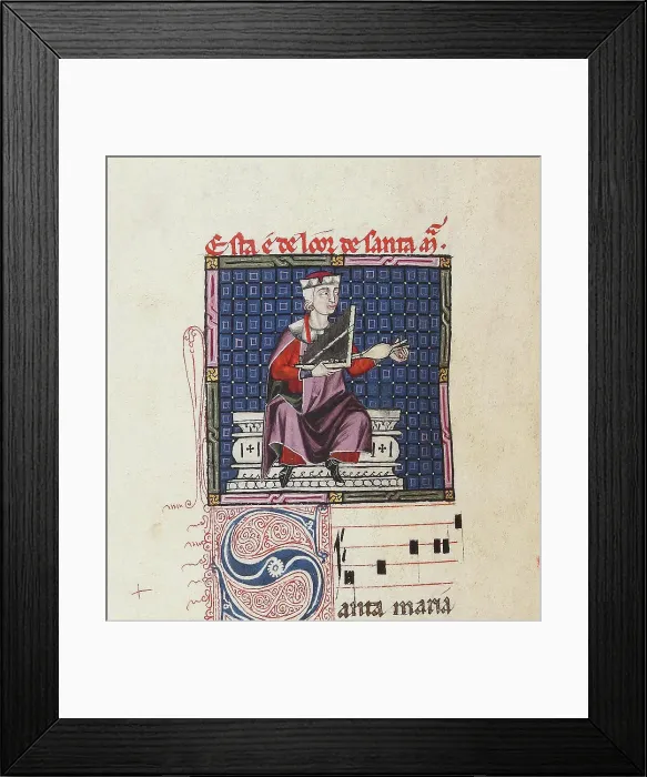 Framed Print : Illustration from the codex of the Cantigas de Santa Maria, c. 1280. Creator: Anonymous Framed Print : Illustration from the codex of the Cantigas de Santa Maria, c. 1280. Creator: Anonymous