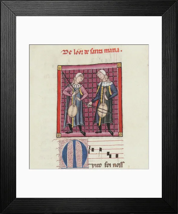 Framed Print : Illustration from the codex of the Cantigas de Santa Maria, c. 1280. Creator: Anonymous Framed Print : Illustration from the codex of the Cantigas de Santa Maria, c. 1280. Creator: Anonymous