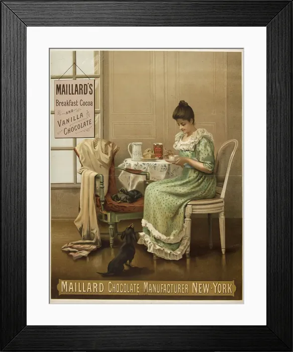 Framed Print : Maillard's breakfast cocoa and vanilla chocolate. Maillard chocolate manufacturer New-York, 1889-1891 Creator: Anonymous Framed Print : Maillard's breakfast cocoa and vanilla chocolate. Maillard chocolate manufacturer New-York, 1889-1891 Creator: Anonymous