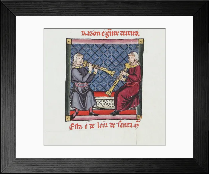 Framed Print : Illustration from the codex of the Cantigas de Santa Maria, c. 1280. Creator: Anonymous Framed Print : Illustration from the codex of the Cantigas de Santa Maria, c. 1280. Creator: Anonymous