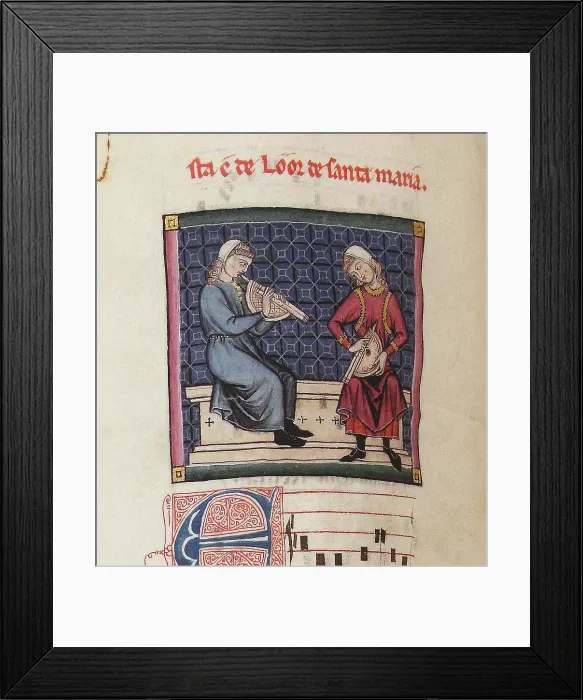 Framed Print : Illustration from the codex of the Cantigas de Santa Maria, c. 1280. Creator: Anonymous Framed Print : Illustration from the codex of the Cantigas de Santa Maria, c. 1280. Creator: Anonymous