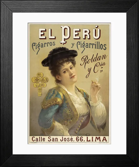Framed Print : El Peru. Cigarros y cigarillos, 1895. Creator: Anonymous