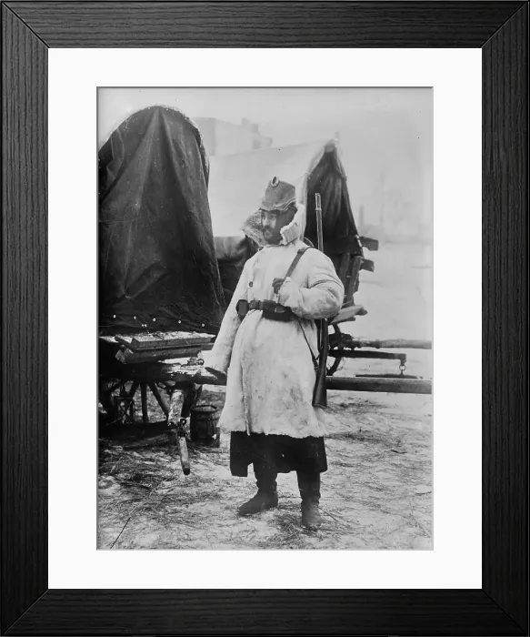 Framed Print : German soldier in winter dress, between c1914 and c1915. Creator: Bain News Service Framed Print : German soldier in winter dress, between c1914 and c1915. Creator: Bain News Service