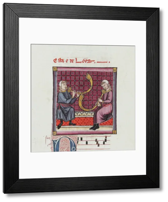 Framed Print : Illustration from the codex of the Cantigas de Santa Maria, c. 1280. Creator: Anonymous Framed Print : Illustration from the codex of the Cantigas de Santa Maria, c. 1280. Creator: Anonymous