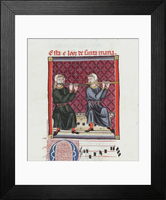 Framed Print : Illustration from the codex of the Cantigas de Santa Maria, c. 1280. Creator: Anonymous Framed Print : Illustration from the codex of the Cantigas de Santa Maria, c. 1280. Creator: Anonymous