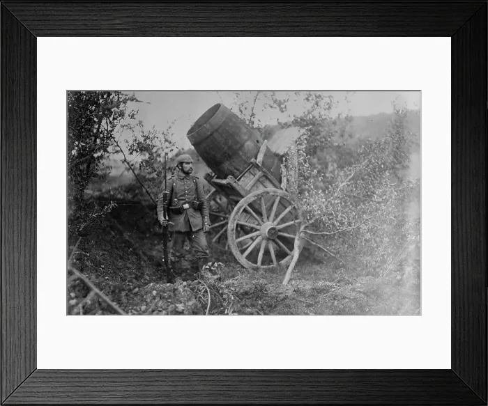 Framed Print : French 42 cm. gun, between 1914 and c1915. Creator: Bain News Service. French 42 cm. gun, between 1914 and c1915. Creator: Bain News Service Framed Print : French 42 cm. gun, between 1914 and c1915. Creator: Bain News Service. French 42 cm. gun, between 1914 and c1915. Creator: Bain News Service