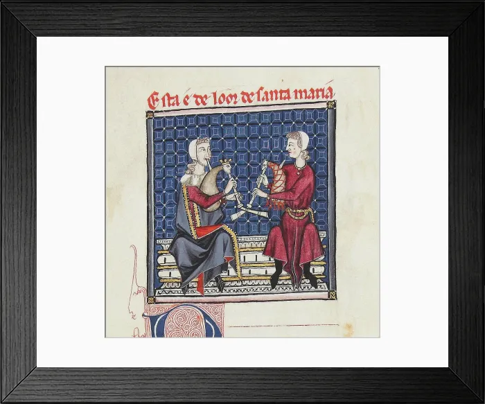 Framed Print : Illustration from the codex of the Cantigas de Santa Maria, c. 1280. Creator: Anonymous Framed Print : Illustration from the codex of the Cantigas de Santa Maria, c. 1280. Creator: Anonymous
