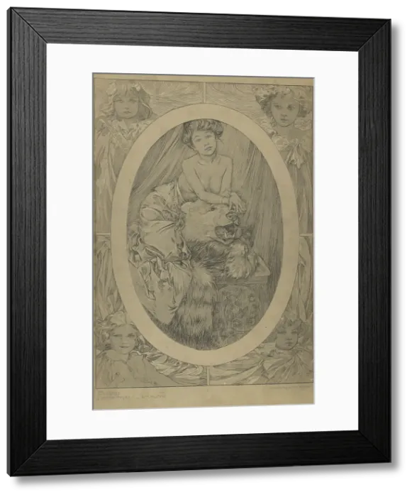 Framed Print : Figures décoratives, 1902. Creator: Mucha, Alfons Marie (1860-1939) Framed Print : Figures décoratives, 1902. Creator: Mucha, Alfons Marie (1860-1939)