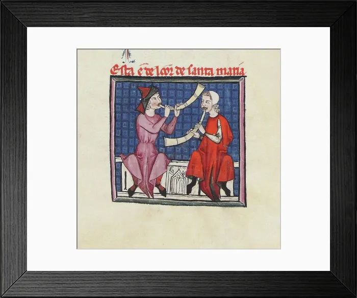 Framed Print : Illustration from the codex of the Cantigas de Santa Maria, c. 1280. Creator: Anonymous Framed Print : Illustration from the codex of the Cantigas de Santa Maria, c. 1280. Creator: Anonymous