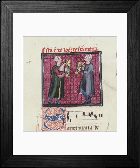 Framed Print : Illustration from the codex of the Cantigas de Santa Maria, c. 1280. Creator: Anonymous Framed Print : Illustration from the codex of the Cantigas de Santa Maria, c. 1280. Creator: Anonymous