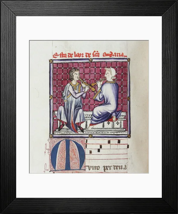 Framed Print : Illustration from the codex of the Cantigas de Santa Maria, c. 1280. Creator: Anonymous Framed Print : Illustration from the codex of the Cantigas de Santa Maria, c. 1280. Creator: Anonymous