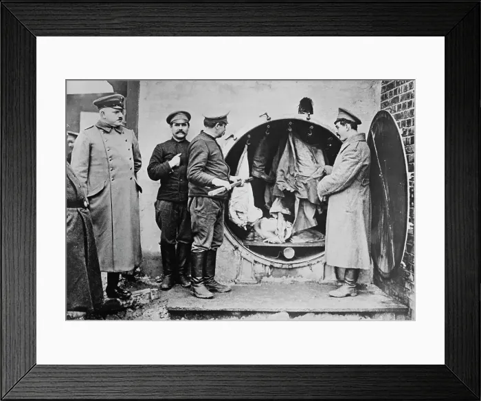 Framed Print : Doberitz, disinfecting clothing, between c1910 and c1915. Creator: Bain News Service Framed Print : Doberitz, disinfecting clothing, between c1910 and c1915. Creator: Bain News Service