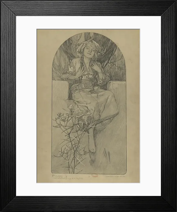 Framed Print : Figures décoratives, 1902. Creator: Mucha, Alfons Marie (1860-1939) Framed Print : Figures décoratives, 1902. Creator: Mucha, Alfons Marie (1860-1939)