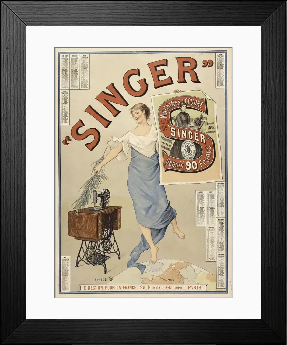 Framed Print : Singer Machines, 1891. Creator: Anonymous Framed Print : Singer Machines, 1891. Creator: Anonymous