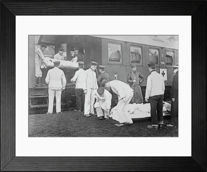 Framed Print : German hospital train, between 1914 and c1915. Creator: Bain News Service Framed Print : German hospital train, between 1914 and c1915. Creator: Bain News Service
