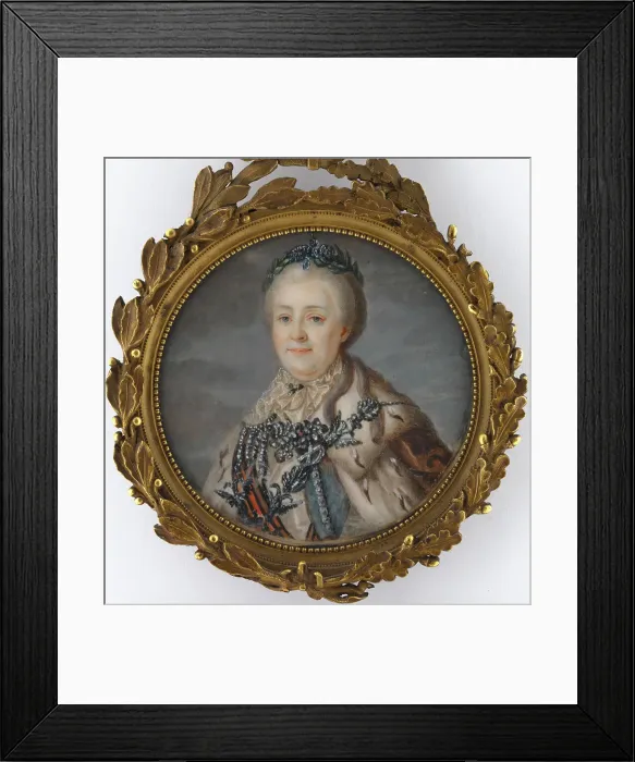 Framed Print : Portrait of Empress Catherine II (1729-1796). Creator: Roslin, Alexander (1718-1793) Framed Print : Portrait of Empress Catherine II (1729-1796). Creator: Roslin, Alexander (1718-1793)