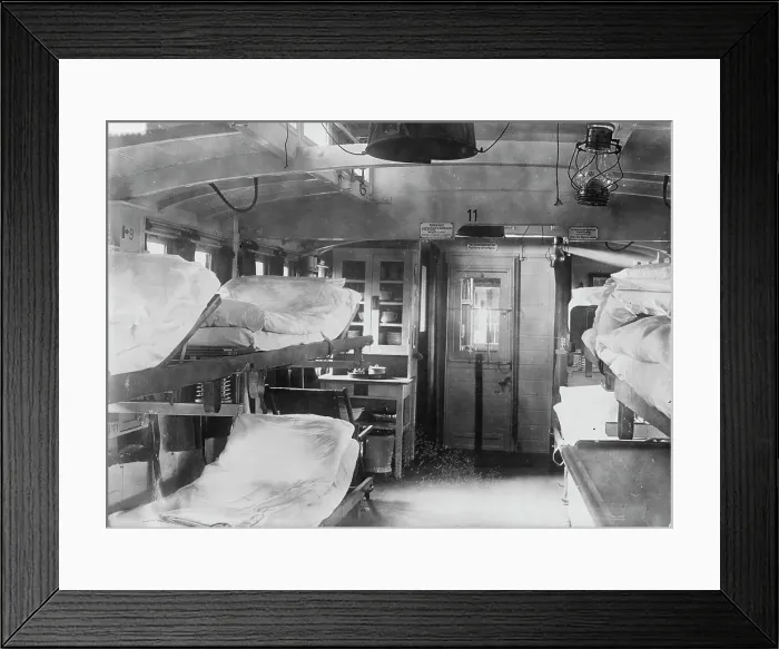 Framed Print : German Hospital R.R. car, between c1910 and c1915. Creator: Bain News Service Framed Print : German Hospital R.R. car, between c1910 and c1915. Creator: Bain News Service