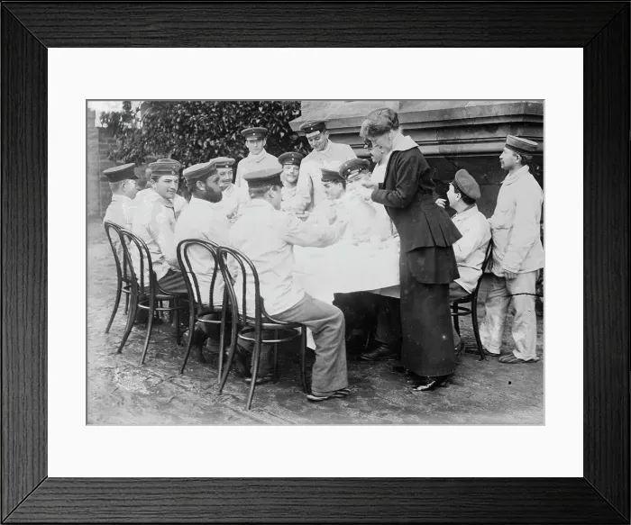 Framed Print : Princess Marie of Stolberg Werningen and wounded at her Chateau, between 1914 and c1915. Creator: Bain News Service Framed Print : Princess Marie of Stolberg Werningen and wounded at her Chateau, between 1914 and c1915. Creator: Bain News Service