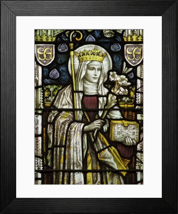 Framed Print : Saint Edeltraud. Creator: Unknown Master Framed Print : Saint Edeltraud. Creator: Unknown Master