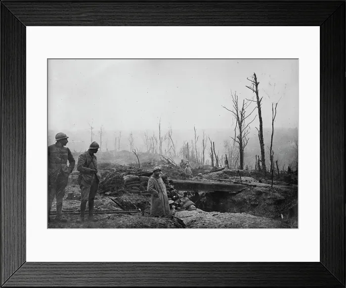 Framed Print : French trench, 1918. Creator: Bain News Service Framed Print : French trench, 1918. Creator: Bain News Service