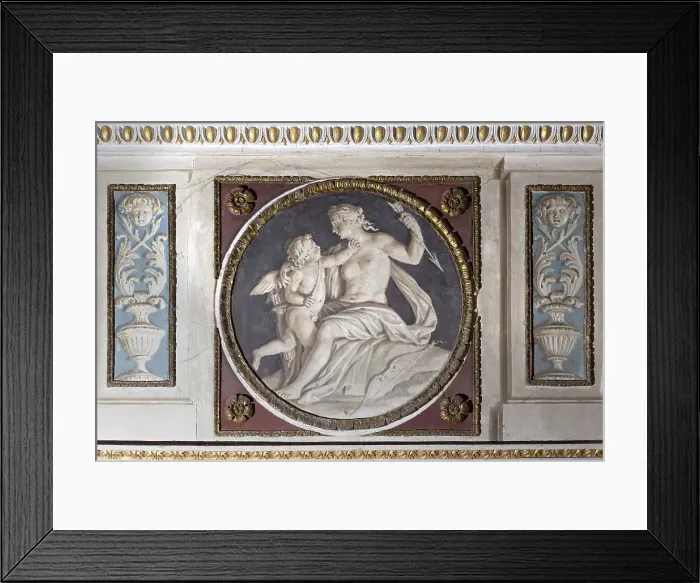 Framed Print : Venus disarms Cupid, 16th century. Creator: Romano, Giulio (1499-1546) Framed Print : Venus disarms Cupid, 16th century. Creator: Romano, Giulio (1499-1546)