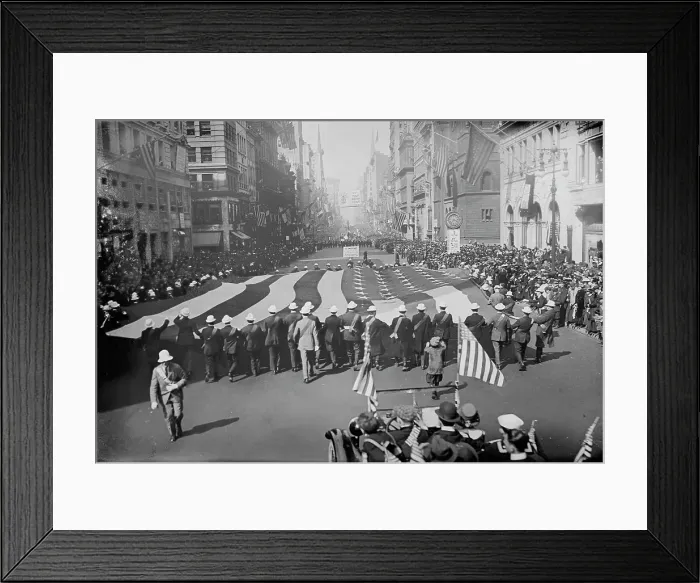 Framed Print : Liberty Parade, 1917 or 1918. Creator: Bain News Service Framed Print : Liberty Parade, 1917 or 1918. Creator: Bain News Service