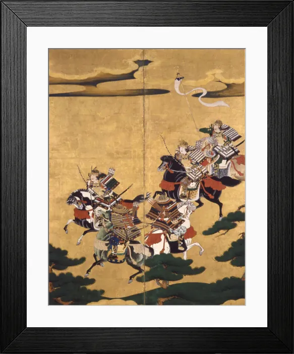 Framed Print : Scene from the Genpei War, 17th century. Creator: Unknown artist Framed Print : Scene from the Genpei War, 17th century. Creator: Unknown artist