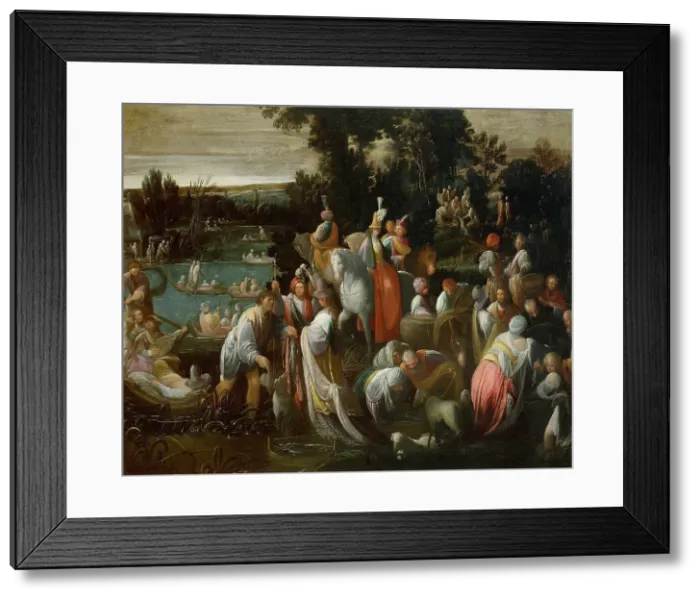 Framed Print : Feast on the river bank. Creator: Donducci (Il Mastelletta), Giovanni Andrea (1575-1655) Framed Print : Feast on the river bank. Creator: Donducci (Il Mastelletta), Giovanni Andrea (1575-1655)