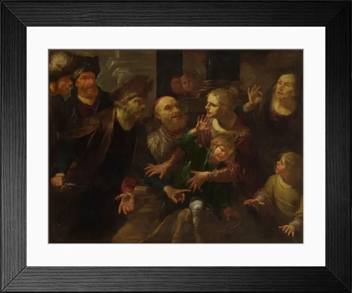 Framed Print : Joash is saved from Athaliah's wrath, First half of the 17th century. Creator: Assereto, Gioacchino (1600-1649) Framed Print : Joash is saved from Athaliah's wrath, First half of the 17th century. Creator: Assereto, Gioacchino (1600-1649)
