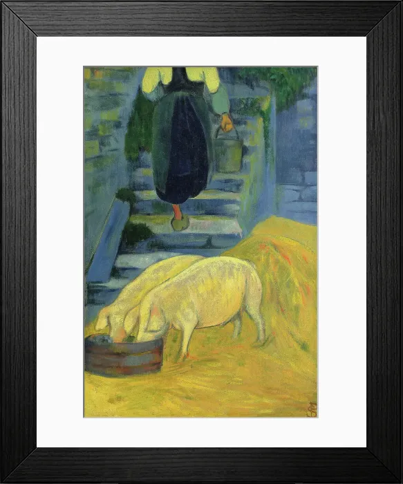 Framed Print : The pigs, 1889. Creator: Sérusier, Paul (1864-1927) Framed Print : The pigs, 1889. Creator: Sérusier, Paul (1864-1927)
