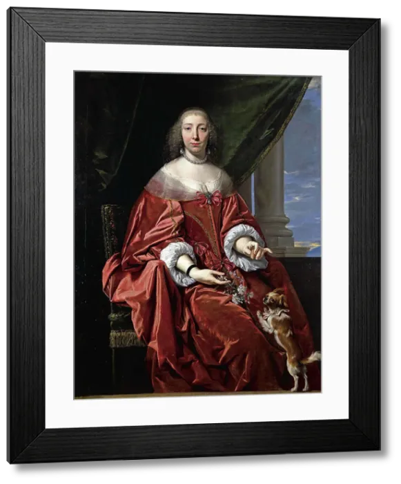Framed Print : Portrait of Marie Madeleine de Vignerot, Duchess of Aiguillon (1604-1675), 1st half of the 17th cent Creator: Champaigne, Philippe, de (1602-1674) Framed Print : Portrait of Marie Madeleine de Vignerot, Duchess of Aiguillon (1604-1675), 1st half of the 17th cent Creator: Champaigne, Philippe, de (1602-1674)